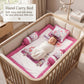 MONIMINI PREMIUM BABY BEDDING SET | DIGITAL PRINT MATTRESS, MOSQUITO NET SLEEPING BAG & BABY ESSENTIALS