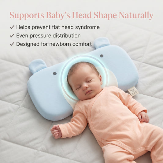 MONIMINI ULTRA-SOFT MEMORY FOAM BABY PILLOW | GENTLE HEAD & NECK SUPPORT FOR INFANTS