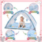 MONIMINI 3-IN-1 BABY PLAY GYM WITH MOSQUITO NET | FOLDABLE ACTIVITY MAT, HANGING TOYS & SAFE PLAY TENT FOR NEWBORNS