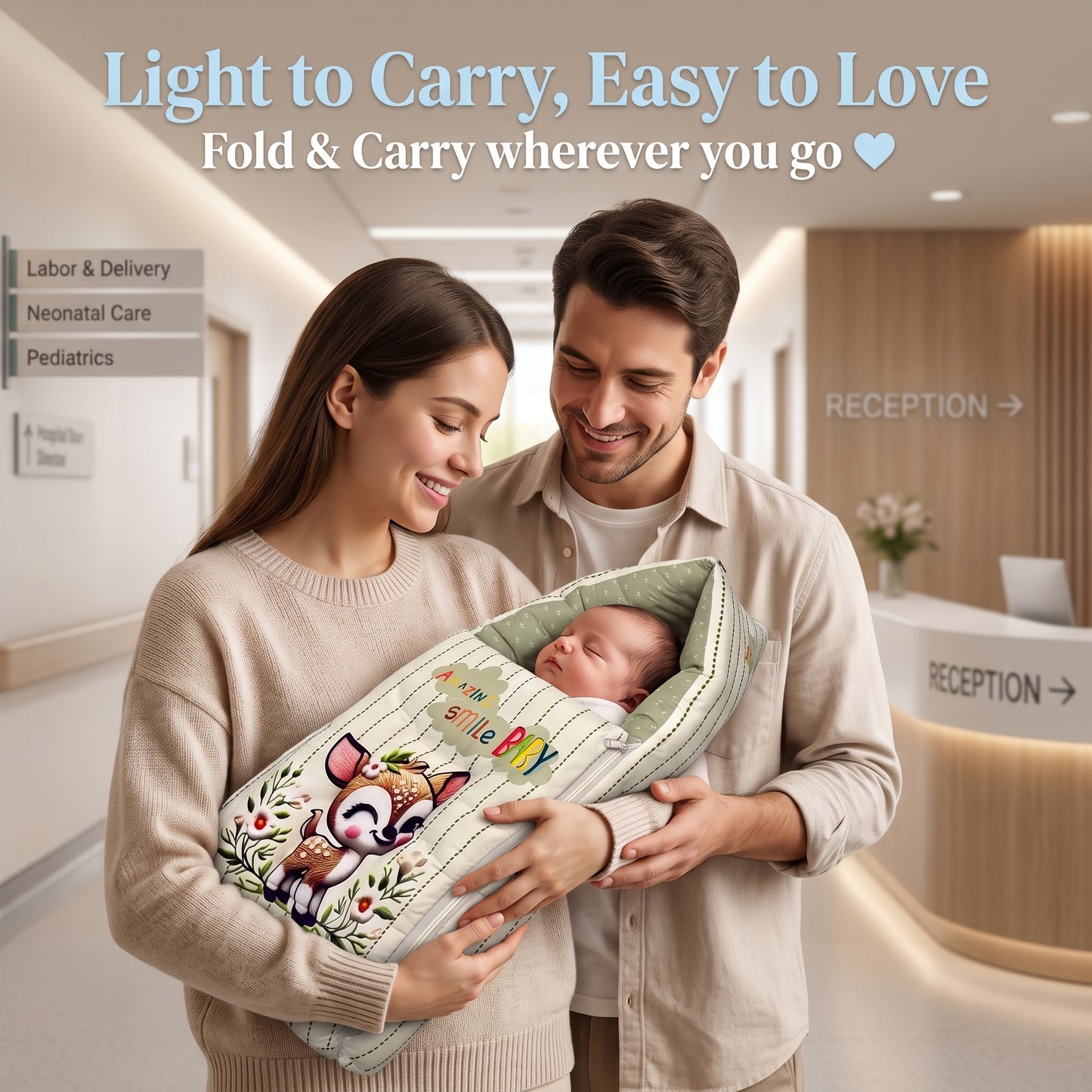 MONIMINI LUXURY DIGITAL PRINT BABY BEDDING SET | COMPLETE NEWBORN SLEEP & CARE COMBO