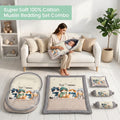 MONIMINI LUXURY DIGITAL PRINT BABY BEDDING SET | COMPLETE NEWBORN SLEEP & CARE COMBO