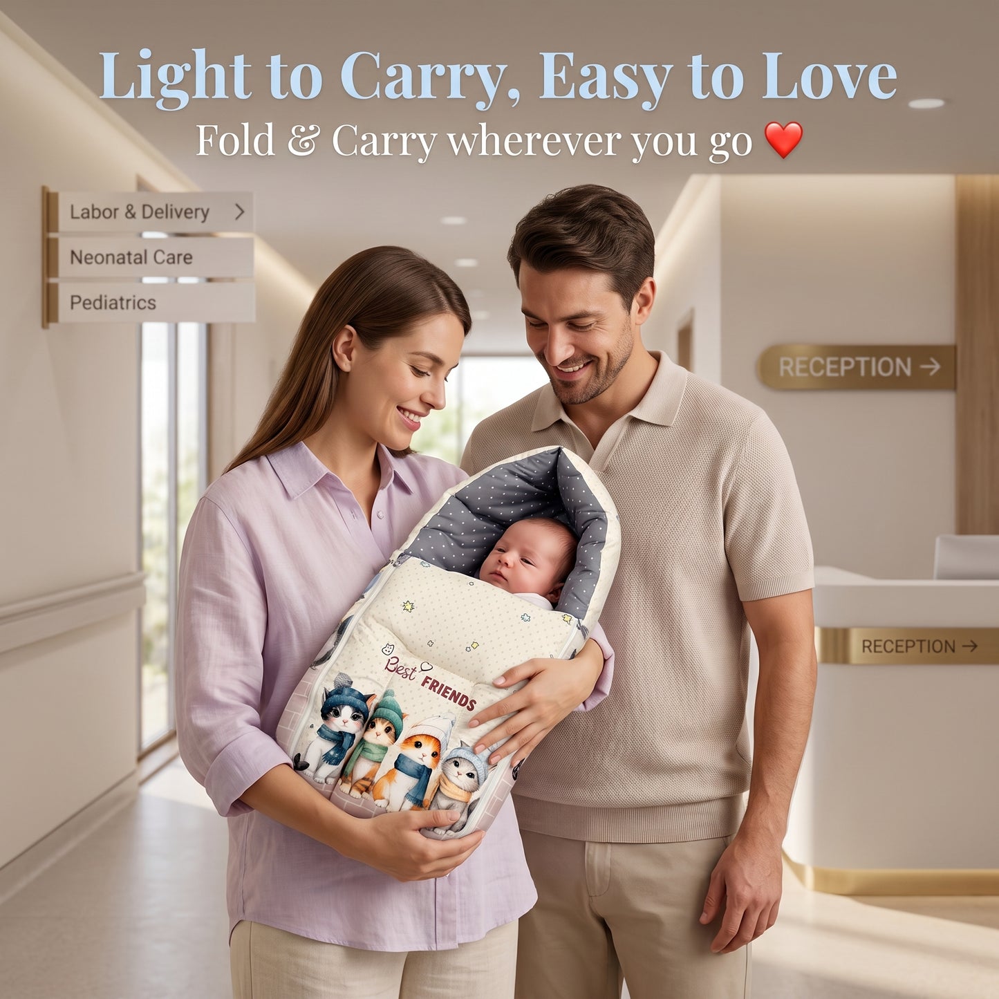 MONIMINI LUXURY DIGITAL PRINT BABY BEDDING SET | COMPLETE NEWBORN SLEEP & CARE COMBO