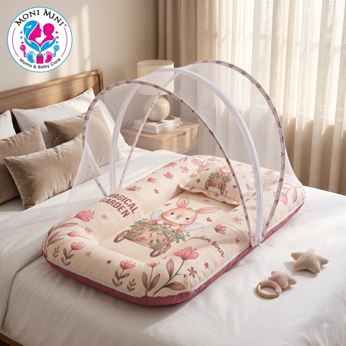 MONIMINI LIMITED EDITION DIGITAL PRINT 2-IN-1 COMBO SET | BABY SLEEPING BAG & MOSQUITO NET