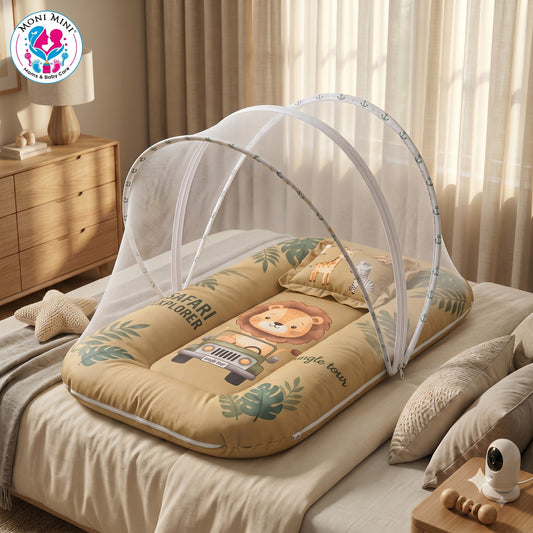 MONIMINI LIMITED EDITION DIGITAL PRINT 2-IN-1 COMBO SET | BABY SLEEPING BAG & MOSQUITO NET