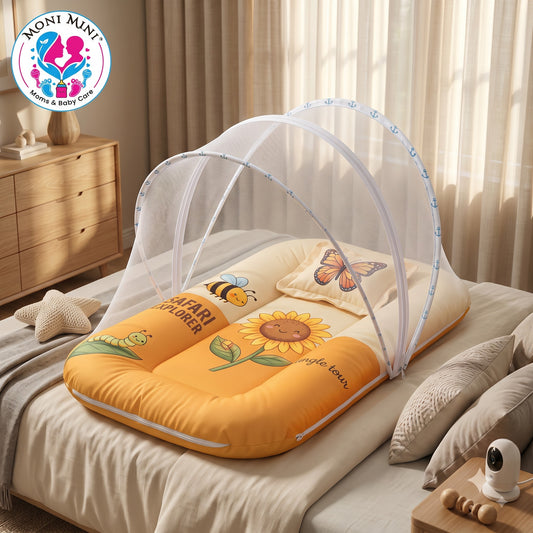 MONIMINI LIMITED EDITION DIGITAL PRINT 2-IN-1 COMBO SET | BABY SLEEPING BAG & MOSQUITO NET