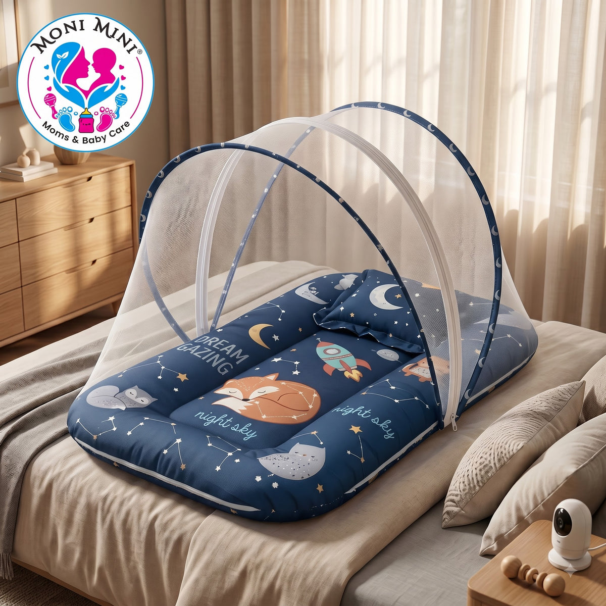 MONIMINI LIMITED EDITION DIGITAL PRINT 2-IN-1 COMBO SET | BABY SLEEPING BAG & MOSQUITO NET