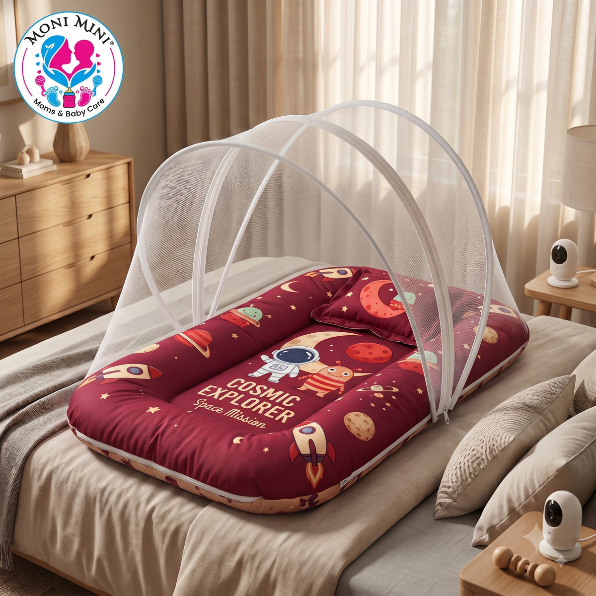 MONIMINI LIMITED EDITION DIGITAL PRINT 2-IN-1 COMBO SET | BABY SLEEPING BAG & MOSQUITO NET