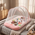 MONIMINI KING SIZE MOSQUITO NET BABY MATTRESS | PREMIUM DIGITAL PRINT SOFT COTTON SLEEPING & PLAY BED FOR NEWBORNS