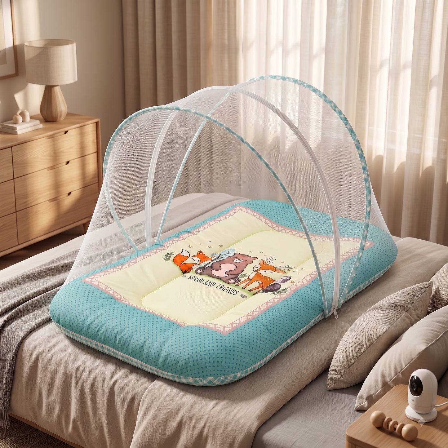 MONIMINI LUXURY DIGITAL PRINT BABY BEDDING SET | COMPLETE NEWBORN SLEEP & CARE COMBO