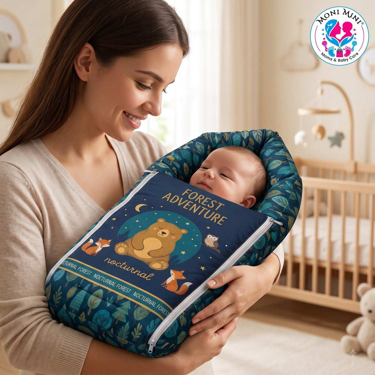 MONIMINI PREMIUM DIGITAL PRINT 2-IN-1 COMBO SET | BABY SLEEPING BAG & MOSQUITO NET
