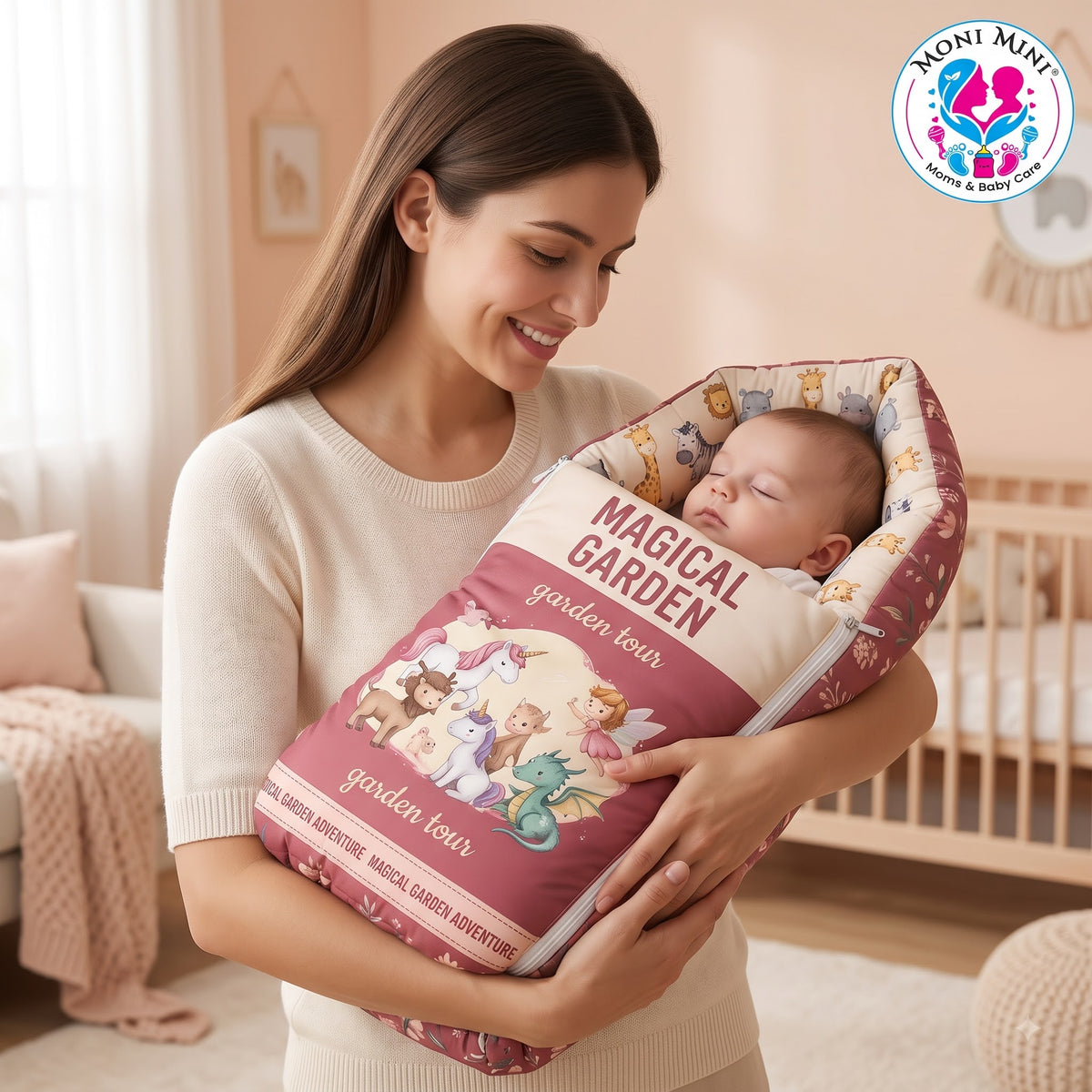 MONIMINI LIMITED EDITION DIGITAL PRINT 2-IN-1 COMBO SET | BABY SLEEPING BAG & MOSQUITO NET