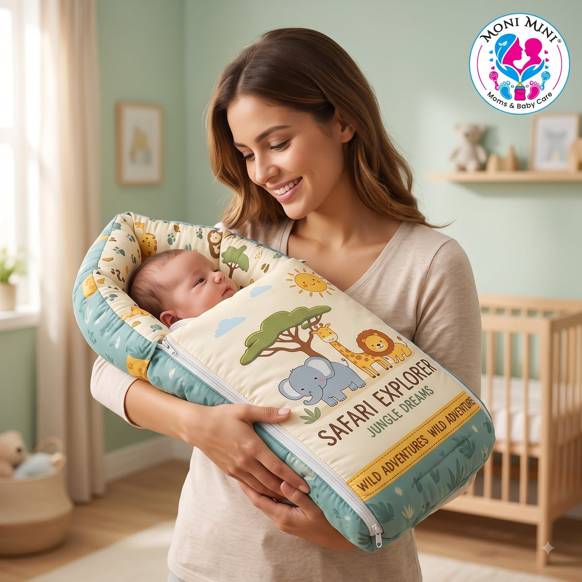 MONIMINI PREMIUM DIGITAL PRINT 2-IN-1 COMBO SET | BABY SLEEPING BAG & MOSQUITO NET