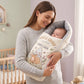 MONIMINI LUXURY DIGITAL BABY SLEEPING BAG | ULTRA SOFT COTTON BABY WRAP FOR NEWBORNS | SAFE, COZY & COMFORTABLE | 0-6 MONTHS