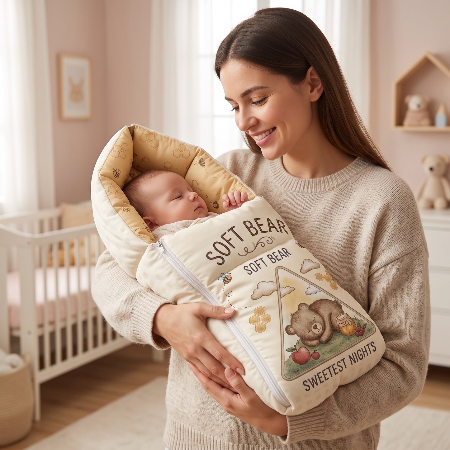 MONIMINI PREMIUM DIGITAL BABY SLEEPING BAG FOR NEWBORNS (0-6 MONTHS)