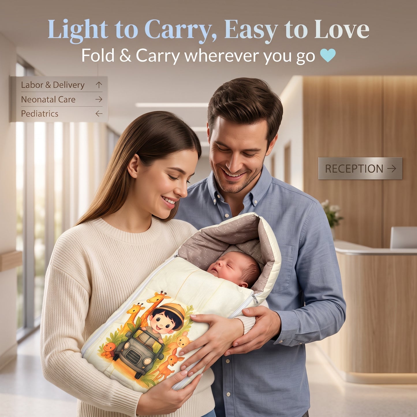 MONIMINI LUXURY DIGITAL PRINT BABY BEDDING COMBO SET FOR NEWBORNS 7-PIECE COTTON BABY CARE ESSENTIALS