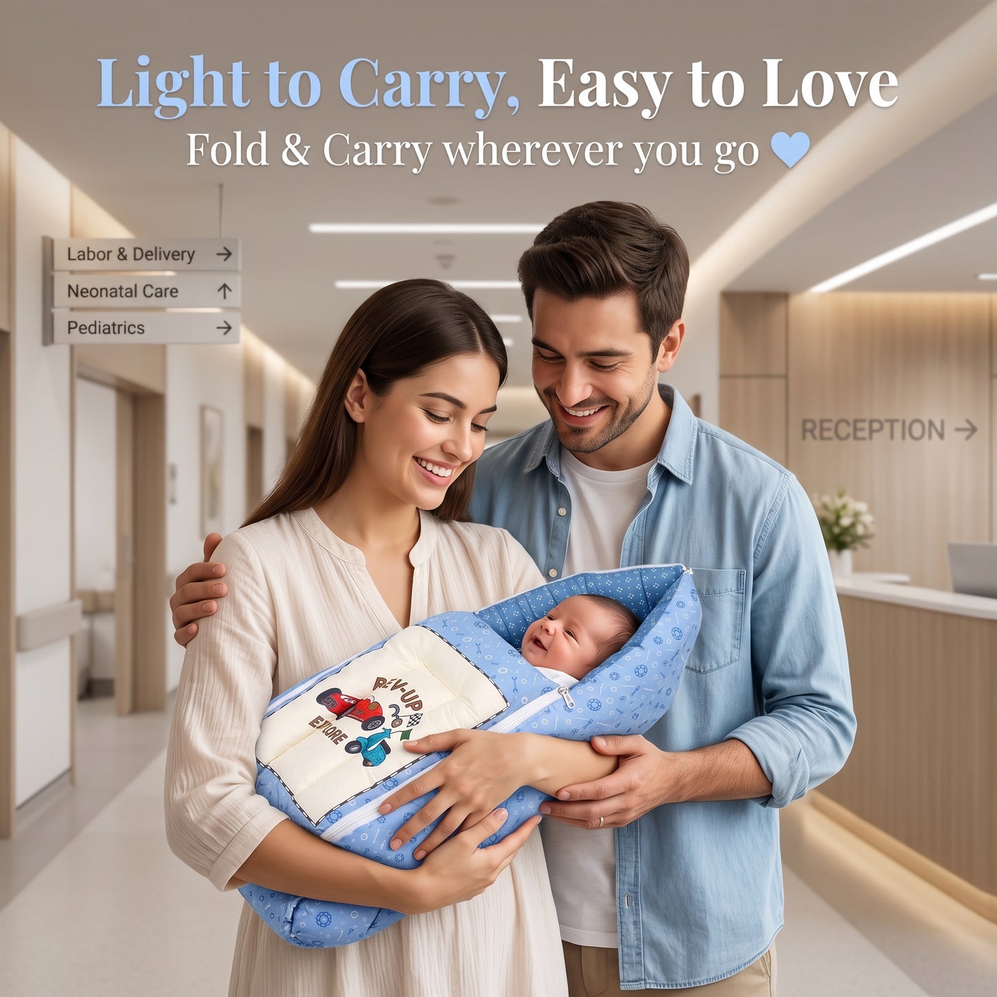 MONIMINI PREMIUM BABY BEDDING SET | DIGITAL PRINT MATTRESS, MOSQUITO NET SLEEPING BAG & BABY ESSENTIALS