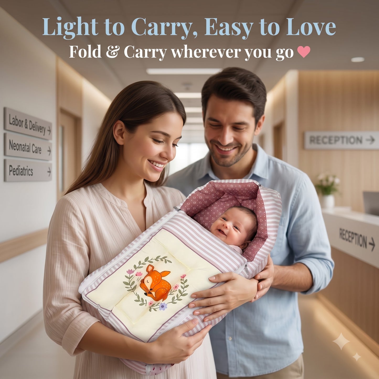 MONIMINI LUXURY DIGITAL PRINT BABY BEDDING SET | COMPLETE NEWBORN SLEEP & CARE COMBO