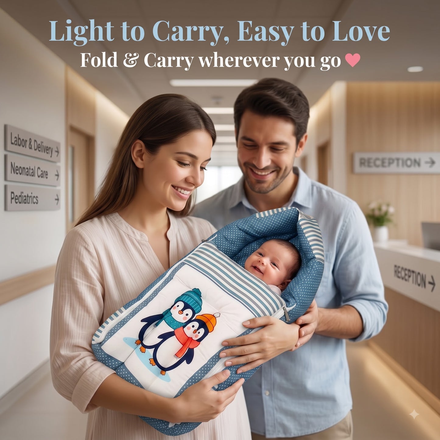 MONIMINI LUXURY DIGITAL PRINT BABY BEDDING SET | COMPLETE NEWBORN SLEEP & CARE COMBO