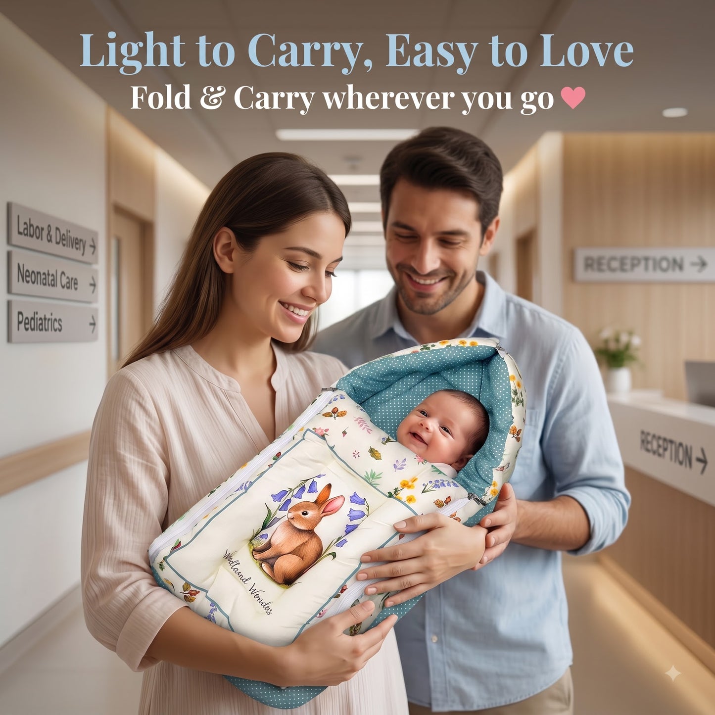 MONIMINI PREMIUM BABY BEDDING SET | DIGITAL PRINT MATTRESS, MOSQUITO NET SLEEPING BAG & BABY ESSENTIALS