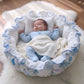MONIMINI PREMIUM BABY NEST ROUND BED | SOFT COTTON NEWBORN SLEEPING PILLOW & PROTECTIVE CUSHION SIDES