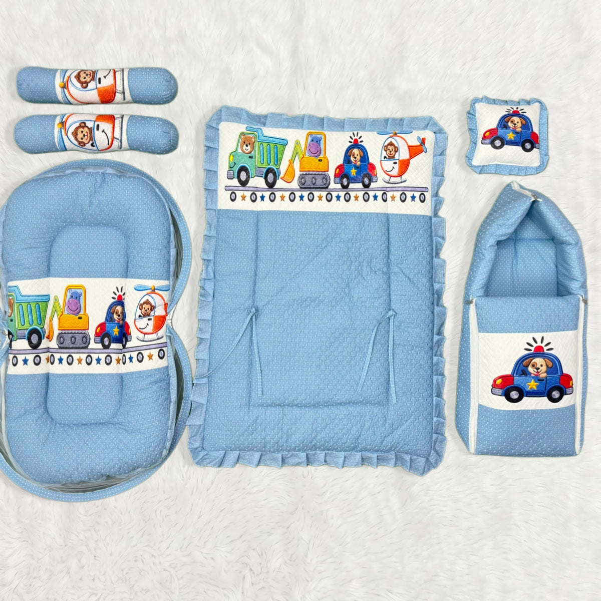 MONIMINI PREMIUM DTF PRINT BABY BEDDING SET | COMPLETE NEWBORN SLEEP & CARE COMBO
