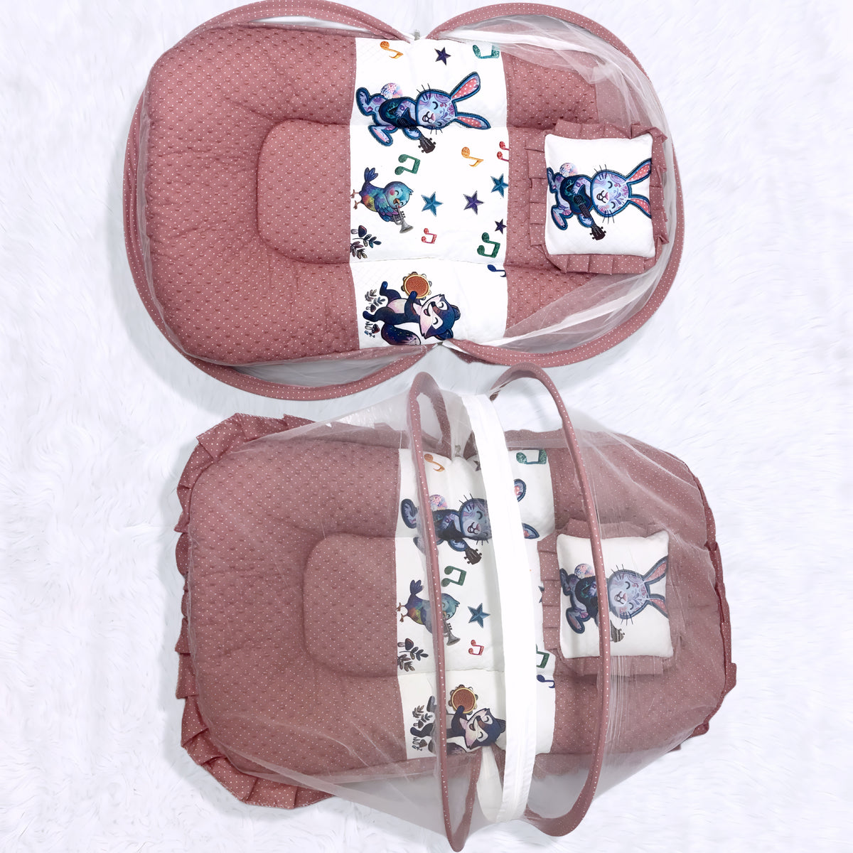 MONIMINI LUXURY DTF PRINT BABY BEDDING SET | COMPLETE NEWBORN SLEEP & CARE COMBO