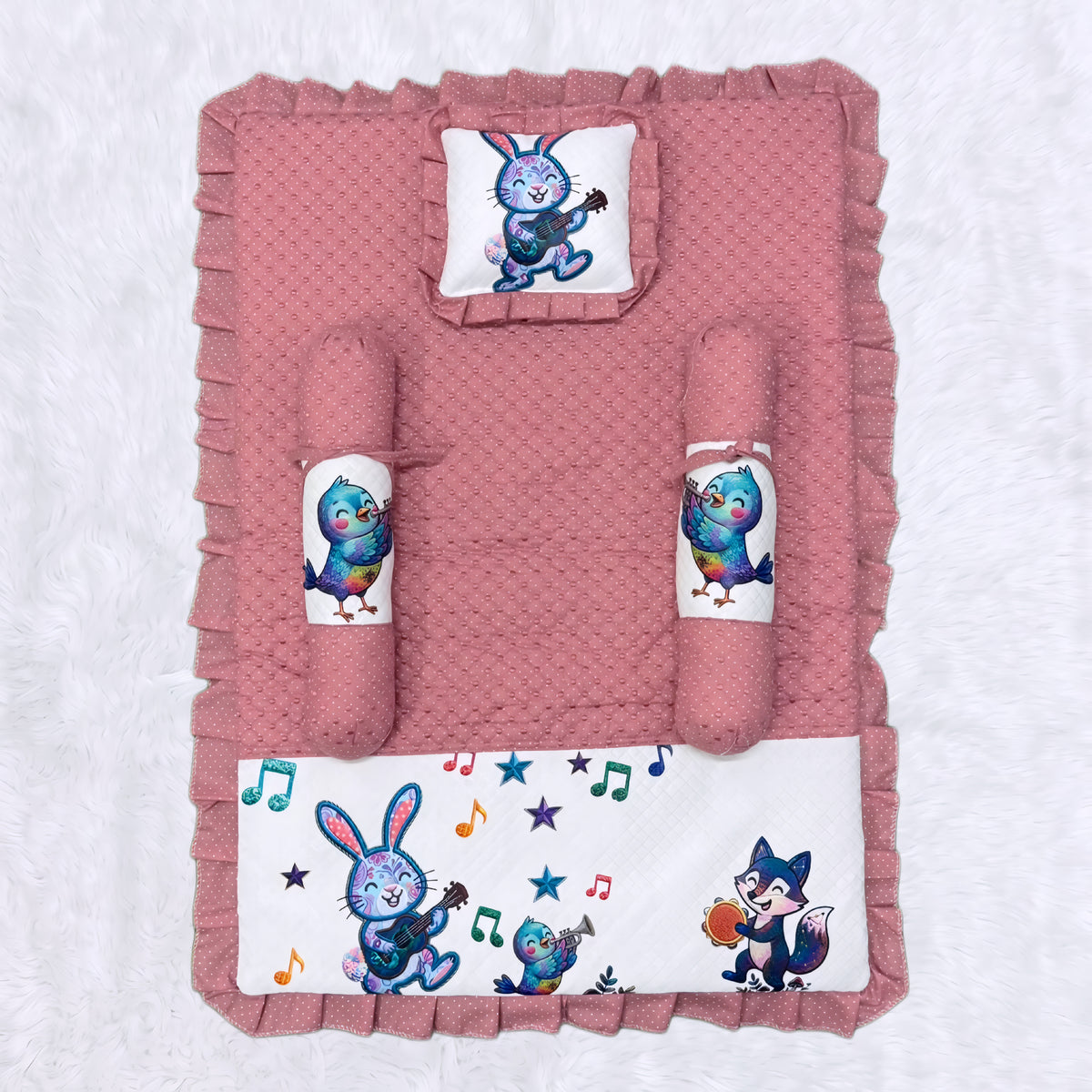 MONIMINI LUXURY DTF PRINT BABY BEDDING SET | COMPLETE NEWBORN SLEEP & CARE COMBO