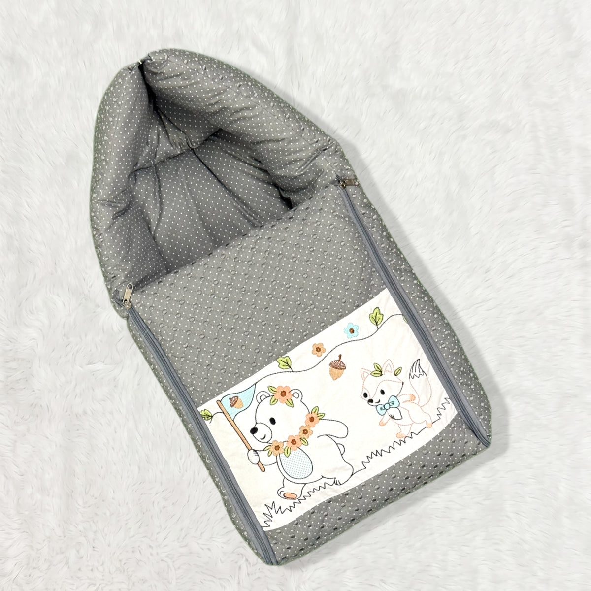MONIMINI LUXURY EMBROIDERY WORK BABY BEDDING SET | COMPLETE NEWBORN SLEEP & CARE COMBO