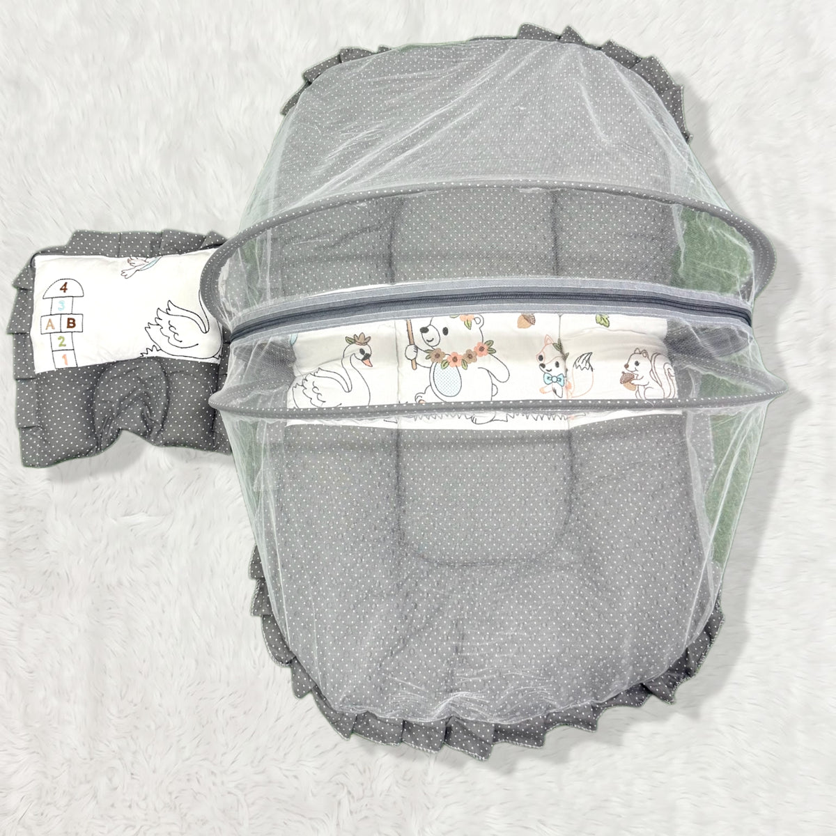 MONIMINI LUXURY EMBROIDERY WORK BABY BEDDING SET | COMPLETE NEWBORN SLEEP & CARE COMBO