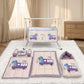 MONIMINI LUXURY DIGITAL PRINT BABY BEDDING COMBO SET FOR NEWBORNS 7-PIECE COTTON BABY CARE ESSENTIALS