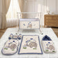 MONIMINI COMPLETE 7 PIECE DIGITAL PRINT BEDDING SET ESSENTIALS COMBO FOR BABY 0-6 MONTHS