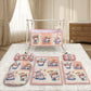 MONIMINI COMPLETE 7 PIECE DIGITAL PRINT BEDDING SET ESSENTIALS COMBO FOR BABY 0-6 MONTHS
