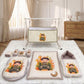 MONIMINI LUXURY DIGITAL PRINT BABY BEDDING COMBO SET FOR NEWBORNS 7-PIECE COTTON BABY CARE ESSENTIALS