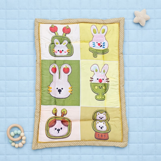 MONIMINI PREMIUM PRINTED BABY MATTRESS | SOFT COTTON BABY SLEEPING & PLAY MAT WITH CUTE DESIGN