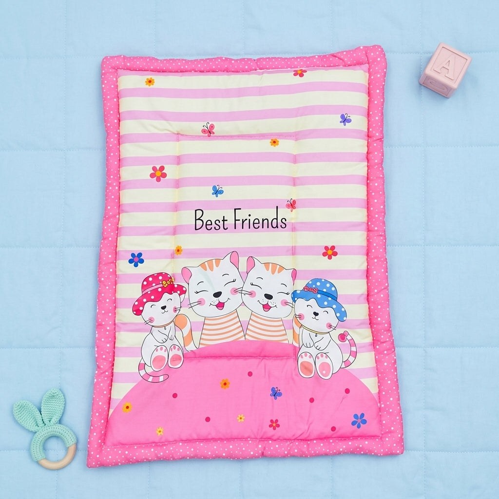 MONIMINI PREMIUM PRINTED BABY MATTRESS | SOFT COTTON BABY SLEEPING & PLAY MAT WITH CUTE DESIGN