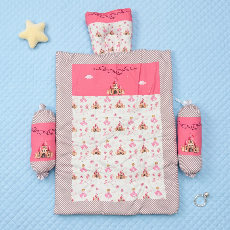 MONI MINI Exclusive Unique Digital Print Baby Mattress with Pillows