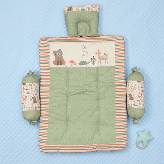 MONI MINI Exclusive Unique Digital Print Baby Mattress with Pillows