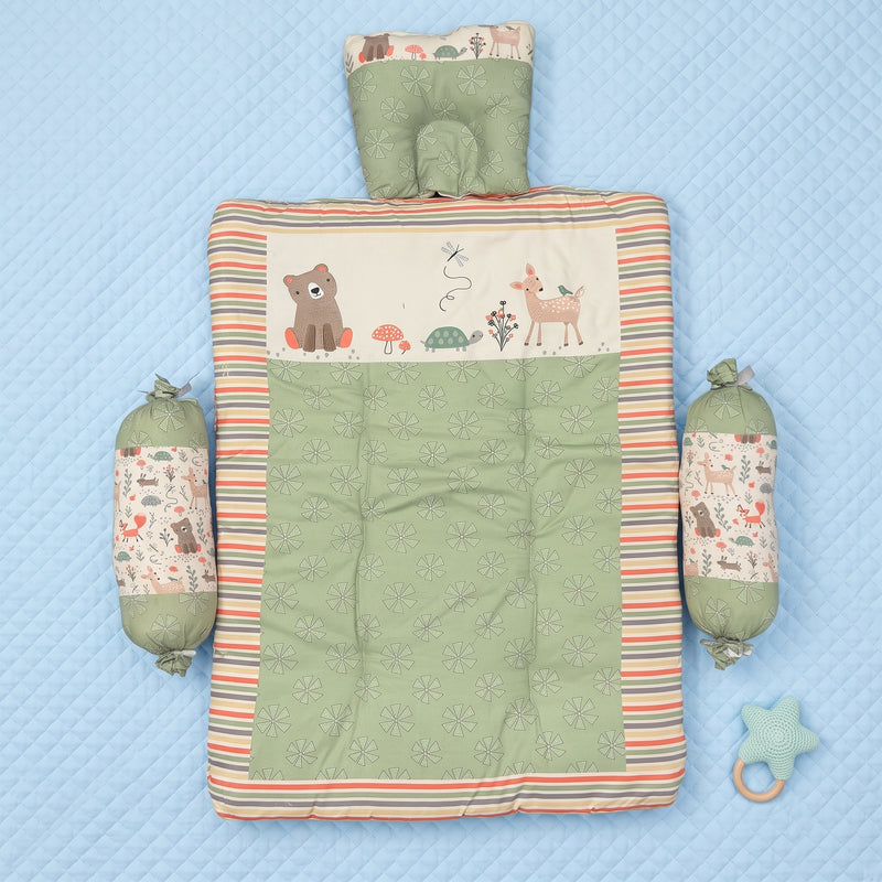 MONI MINI Exclusive Unique Digital Print Baby Mattress with Pillows