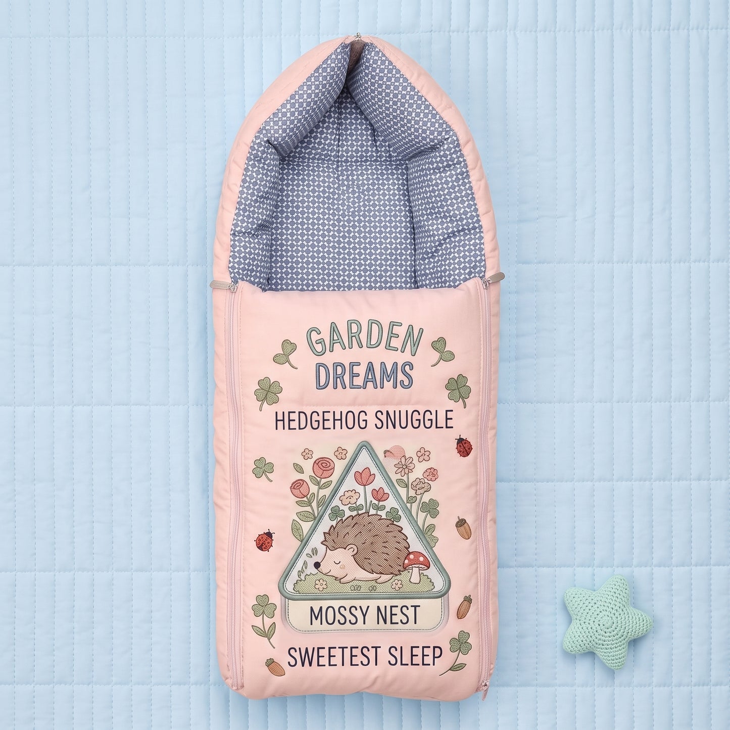 MONIMINI LUXURY DIGITAL BABY SLEEPING BAG | ULTRA SOFT COTTON BABY WRAP FOR NEWBORNS | SAFE, COZY & COMFORTABLE | 0-6 MONTHS