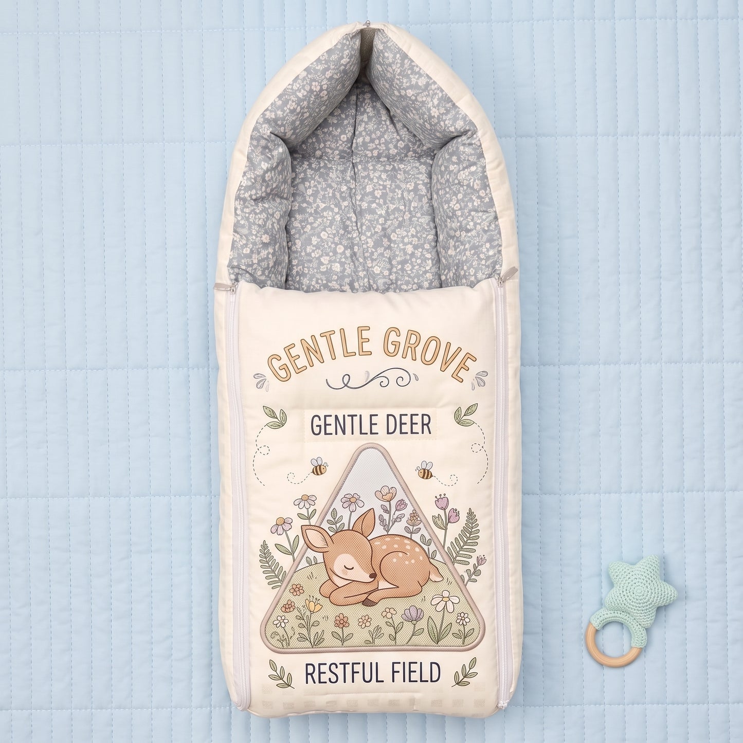 MONIMINI LUXURY DIGITAL BABY SLEEPING BAG | ULTRA SOFT COTTON BABY WRAP FOR NEWBORNS | SAFE, COZY & COMFORTABLE | 0-6 MONTHS
