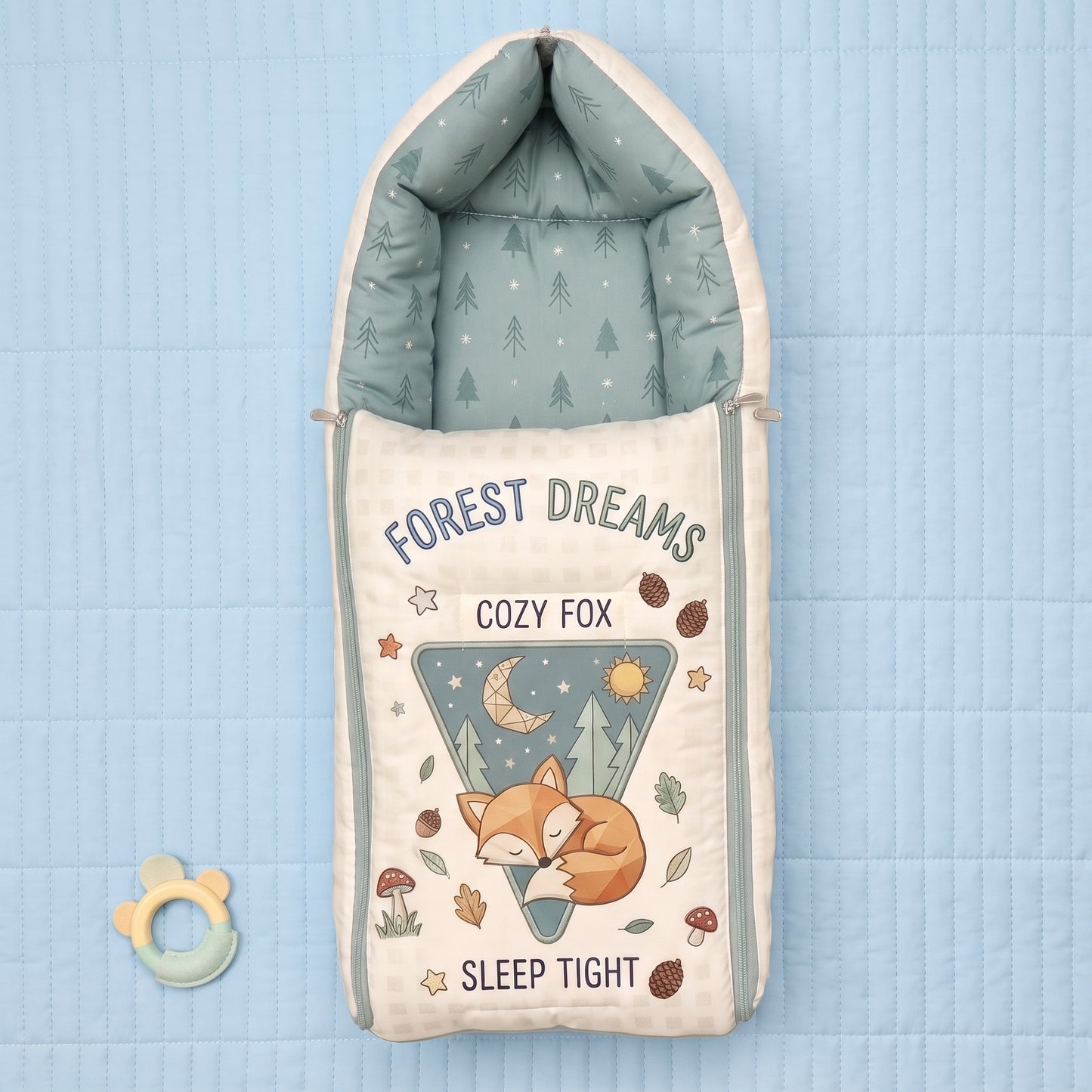 MONIMINI LUXURY DIGITAL BABY SLEEPING BAG | ULTRA SOFT COTTON BABY WRAP FOR NEWBORNS | SAFE, COZY & COMFORTABLE | 0-6 MONTHS