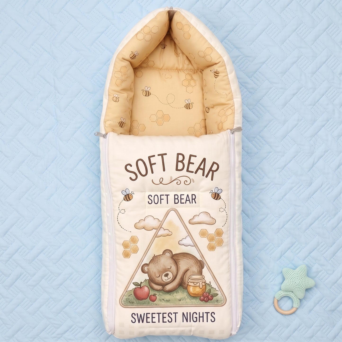 MONIMINI PREMIUM DIGITAL BABY SLEEPING BAG FOR NEWBORNS (0-6 MONTHS)