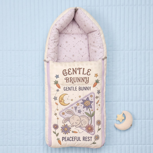 MONIMINI LUXURY DIGITAL BABY SLEEPING BAG | ULTRA SOFT COTTON BABY WRAP FOR NEWBORNS | SAFE, COZY & COMFORTABLE | 0-6 MONTHS