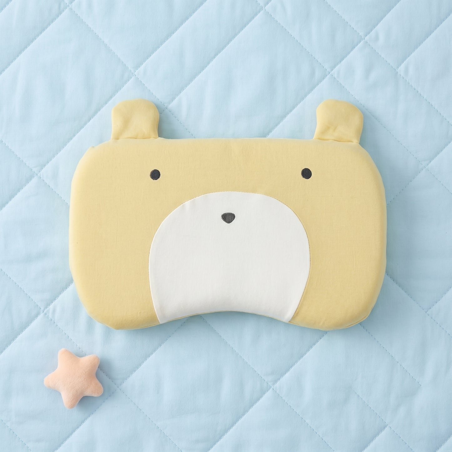 MONIMINI MEMORY FOAM HEAD SHAPING PILLOW | SOFT & BREATHABLE NEWBORN SUPPORT CUSHION