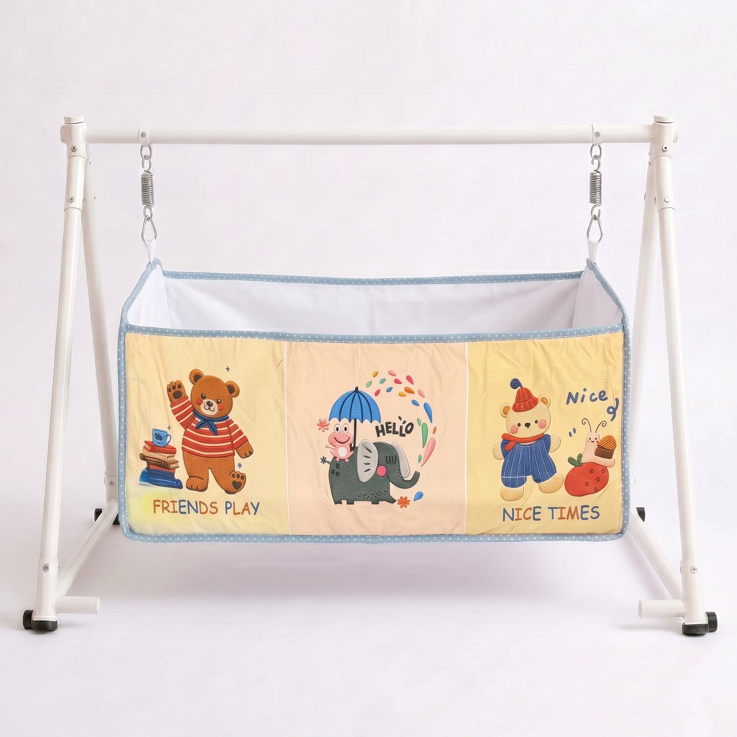 MONIMINI COMPLETE 7 PIECE DIGITAL PRINT BEDDING SET ESSENTIALS COMBO FOR BABY 0-6 MONTHS