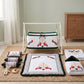 MONIMINI COMPLETE 7 PIECE EMBROIDERY BEDDING SET ESSENTIALS COMBO FOR BABY 0-6 MONTHS