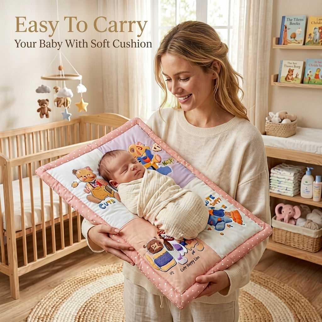 MONIMINI LUXURY PRINTED BABY MATTRESS | ULTRA SOFT COTTON SLEEPING & PLAY BED FOR NEWBORNS