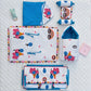 MONIMINI COMPLETE 7 PIECE UNN WORK BEDDING SET ESSENTIALS COMBO FOR BABY 0-6 MONTHS