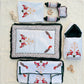 MONIMINI COMPLETE 7 PIECE EMBROIDERY BEDDING SET ESSENTIALS COMBO FOR BABY 0-6 MONTHS