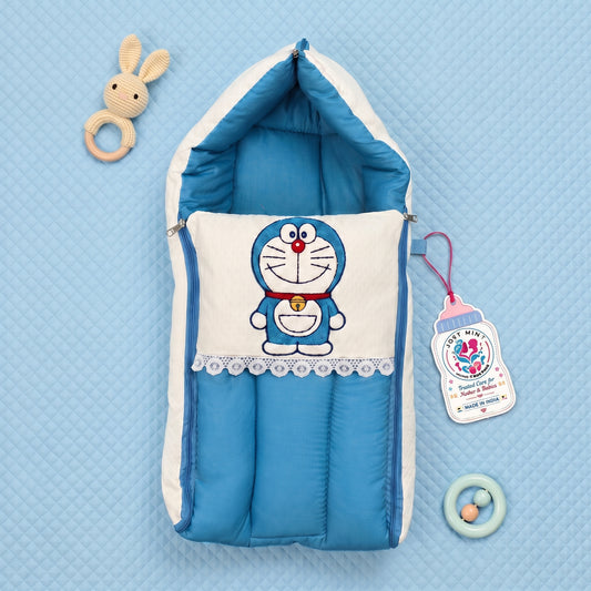 MONIMINI LUXURY BABY SLEEPING BAG | ULTRA SOFT COTTON BABY WRAP FOR NEWBORNS | SAFE, COZY & COMFORTABLE | 0-6 MONTHS